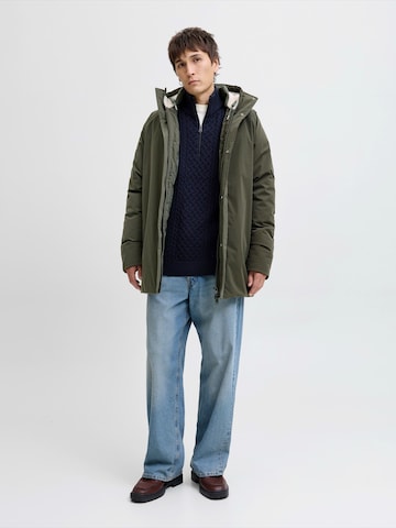 JACK & JONES Zimná parka 'JJEWOOD' - Zelená