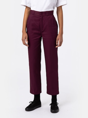 DICKIES Regular Trousers with creases 'PHOENIX' in Purple: front