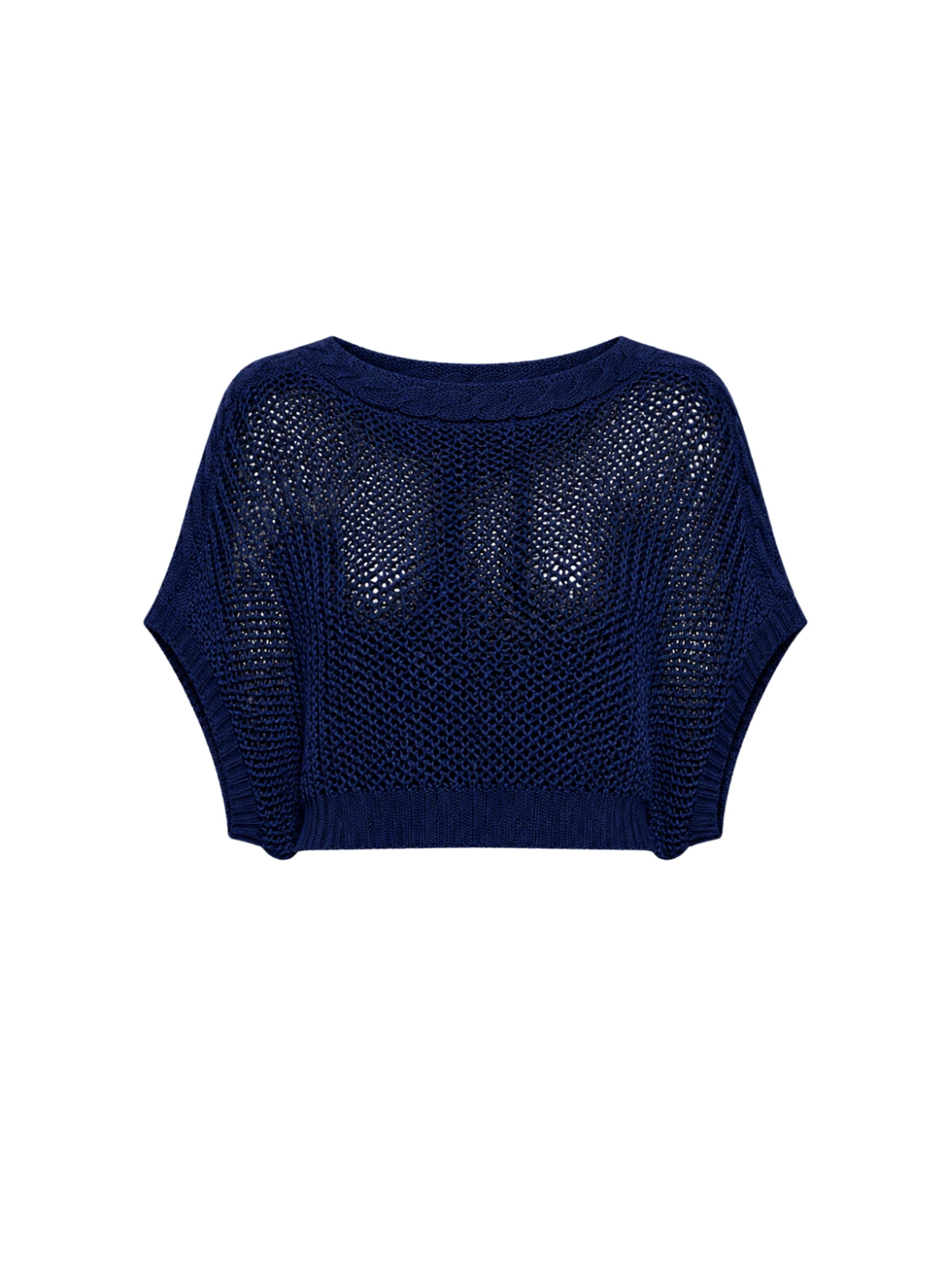 Süel knitwear Knitted top 'Birthday' in Blue: front