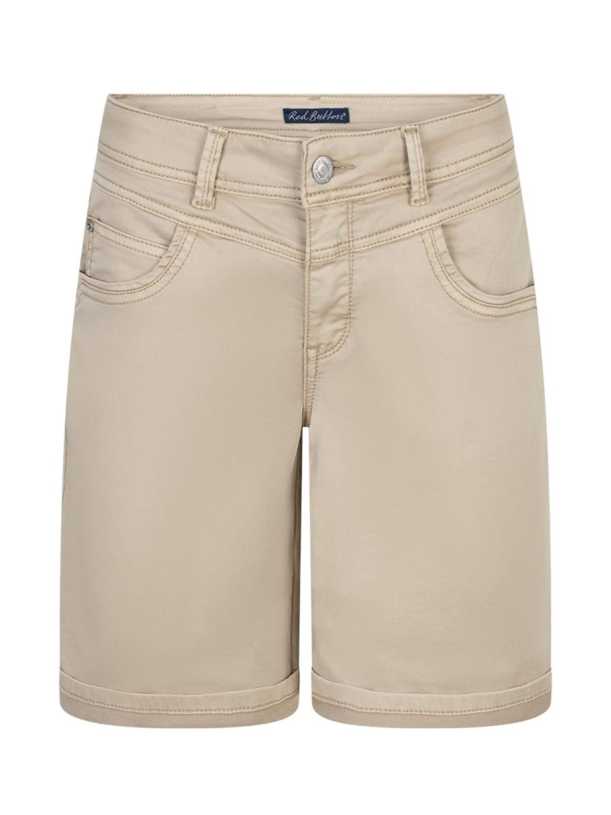 Red Button Regular Hose 'Red Button relax short pebble'‌‌‌‌‌‌‌‌‌‌ in Beige: Vorderseite