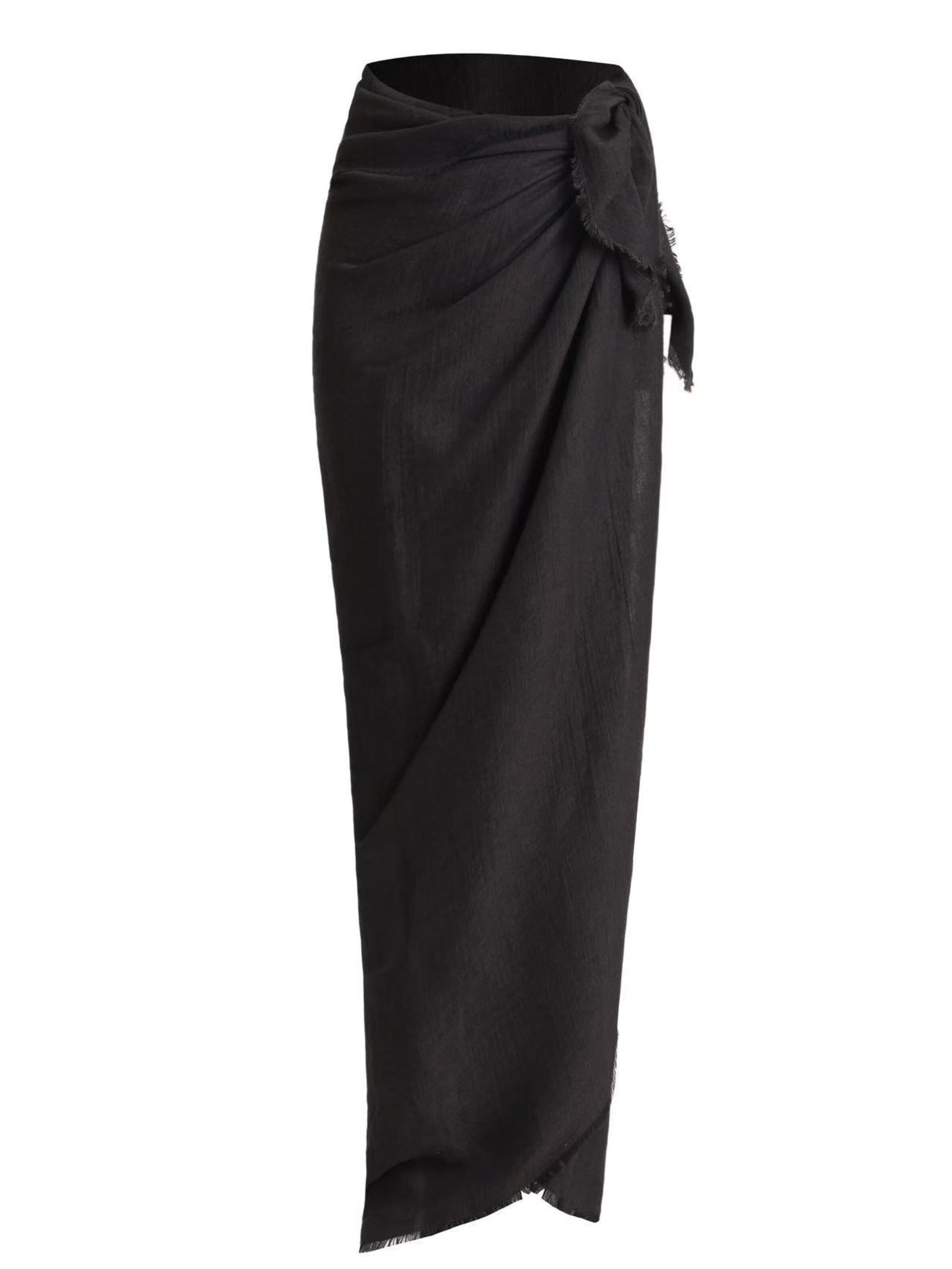 Emilie collection Strandtuch 'Pareo'‌‌‌‌‌‌‌‌‌ in Schwarz: Vorderseite