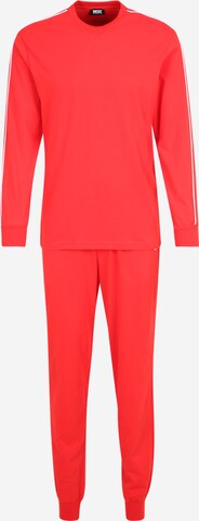 DIESEL Dolga pižama | rdeča barva: sprednja stran