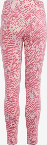ADIDAS SPORTSWEAR Skinny Sporthose 'Future Icons Allover Print' in Pink