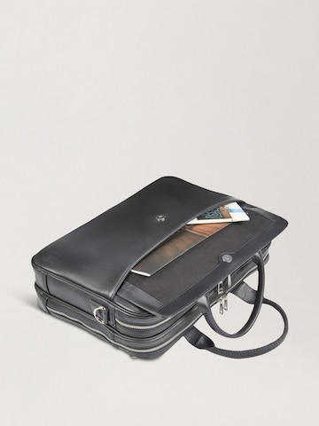 NEGOTIA Leather Laptoptasche 'Orden'‌‌ in Schwarz