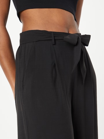 MSCH COPENHAGEN Wide leg Pleat-Front Pants 'Dilvera' in Black