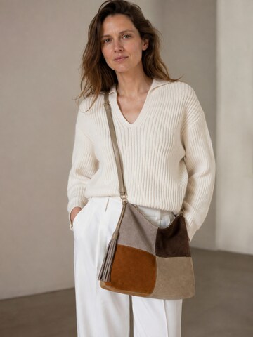 COLLEZIONE ALESSANDRO Shoulder Bag 'Patchwork' in Grey