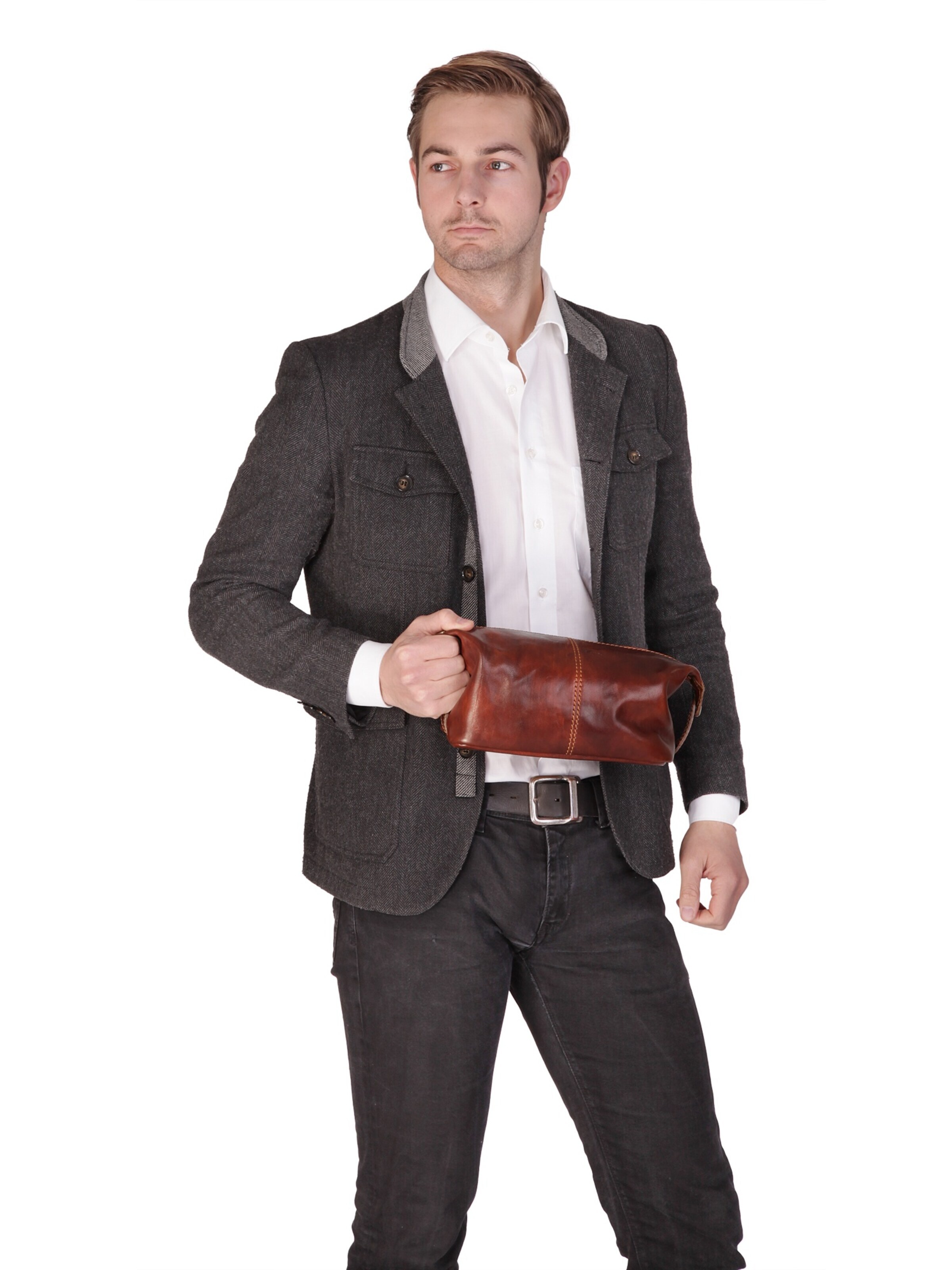piké Toiletry bag in Brown: front