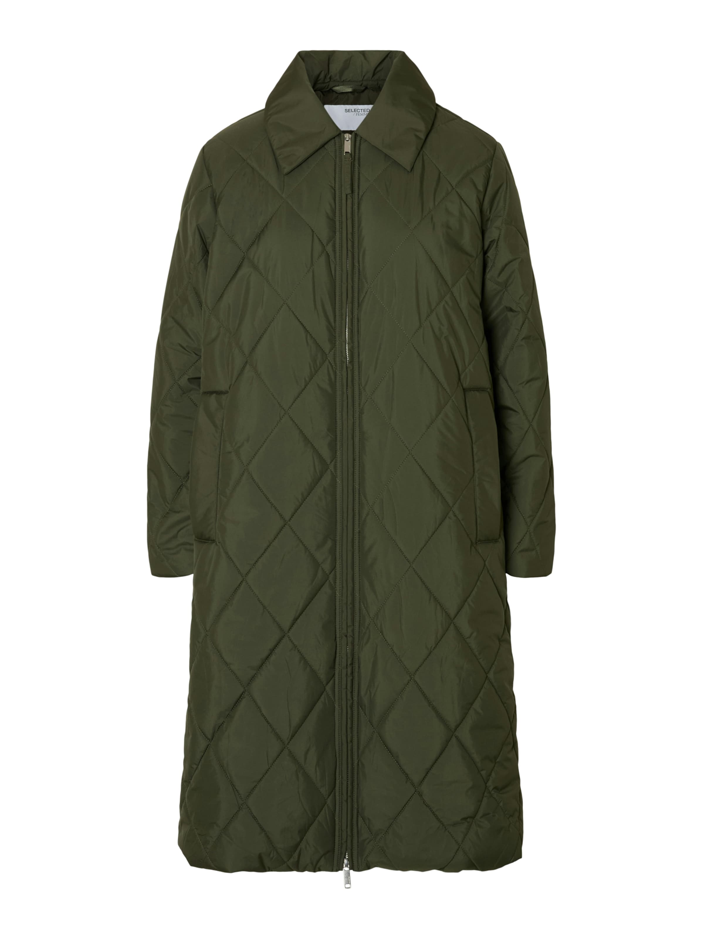SELECTED Ανοιξιάτικο και φθινοπωρινό παλτό 'SLFCILLA' σε πράσινο: μπροστά