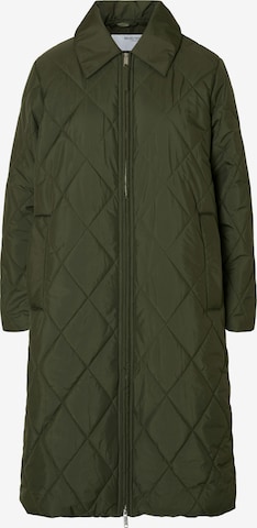 SELECTED Välikausitakki 'SLFCILLA' värissä vihreä: etupuoli