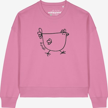 Felpa 'Le poulet ' di Watapparel in rosa: frontale