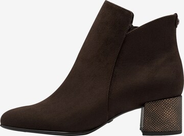 Tamaris Ankle Boots 'Stiefeletten mit Reißverschluss und Absatz' in Braun: Vorderseite