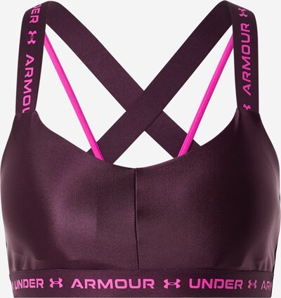 UNDER ARMOUR Спортен сутиен в боровинка / неоново розово, Преглед на продукта