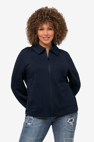 Ulla Popken Between-Season Jacket in Blue: front