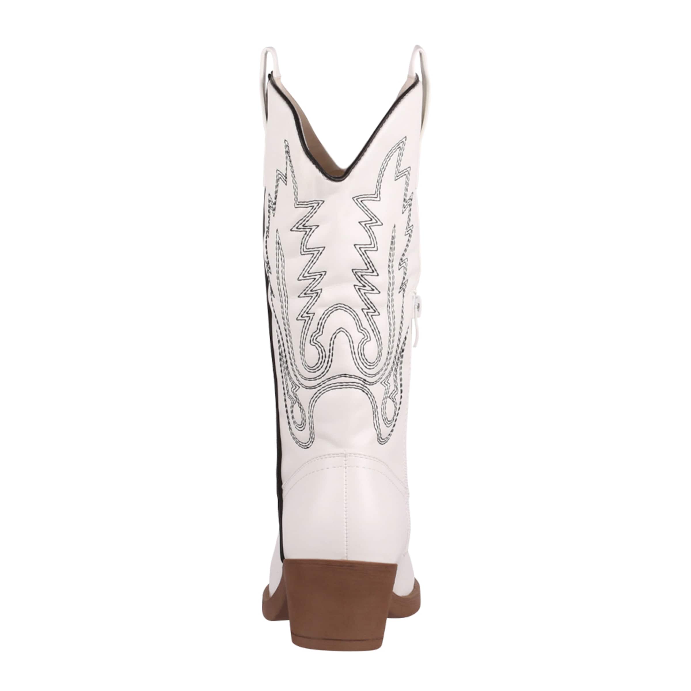 Bottes de cowboy Elara en blanc