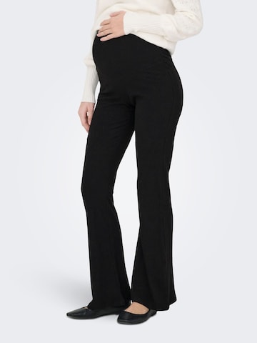 Only Maternity Flared Pants 'OLMHALLE' in Black: front