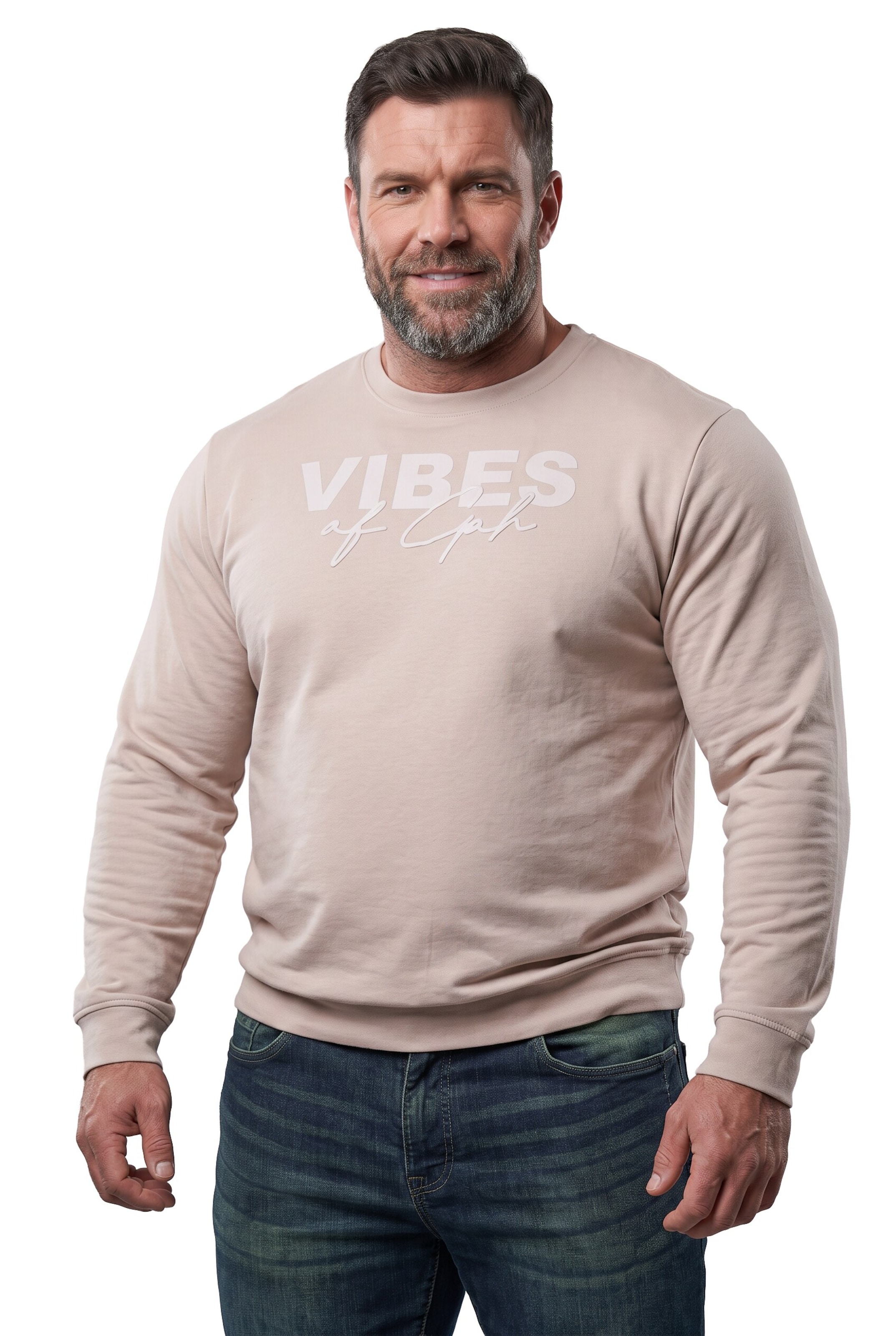 Men Plus Shirt in Grijs: voorkant
