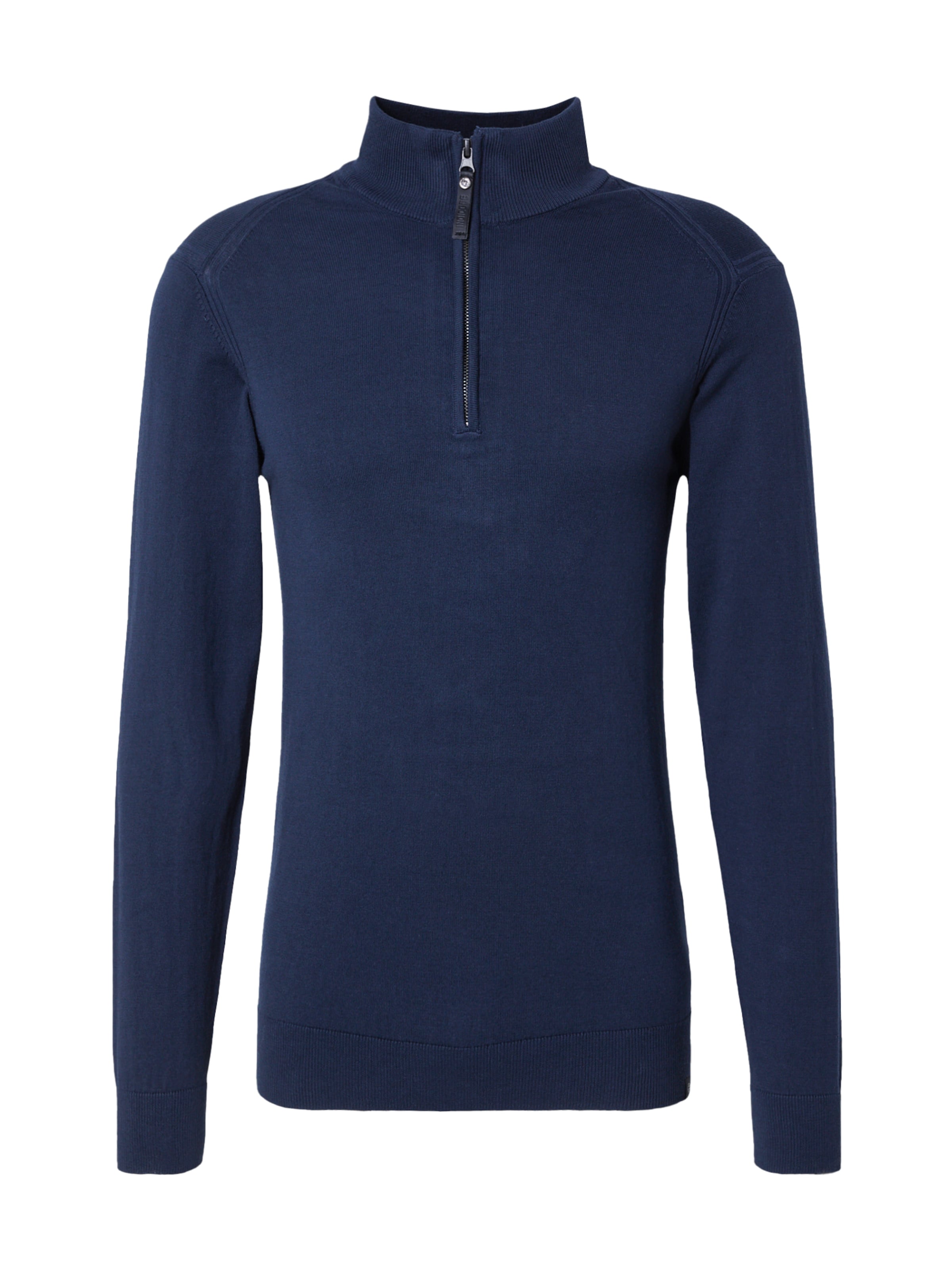 INDICODE JEANS Пуловер 'Ancona' в синьо: отпред