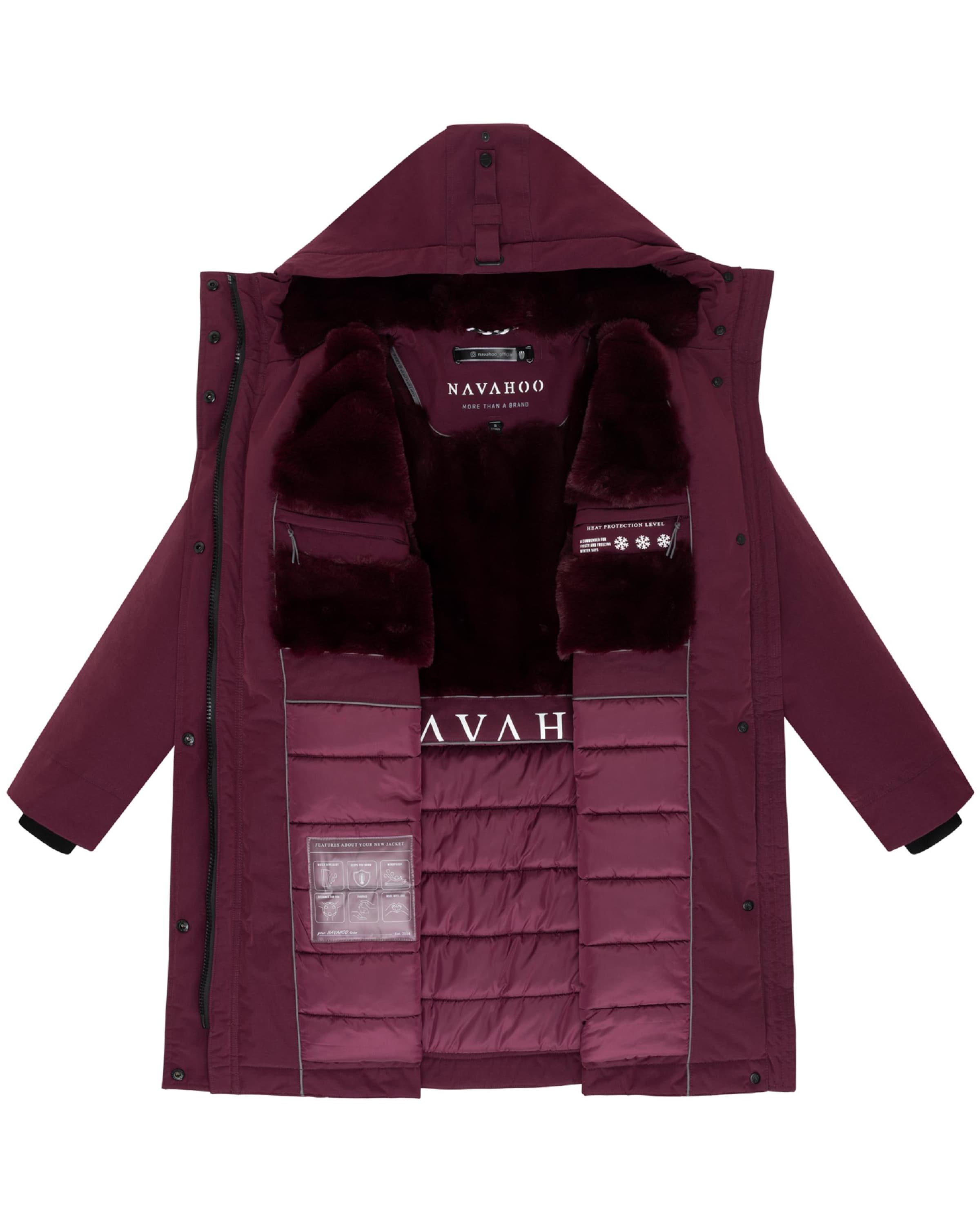 NAVAHOOZimski kaput 'Hageltanz 14' - crvena boja