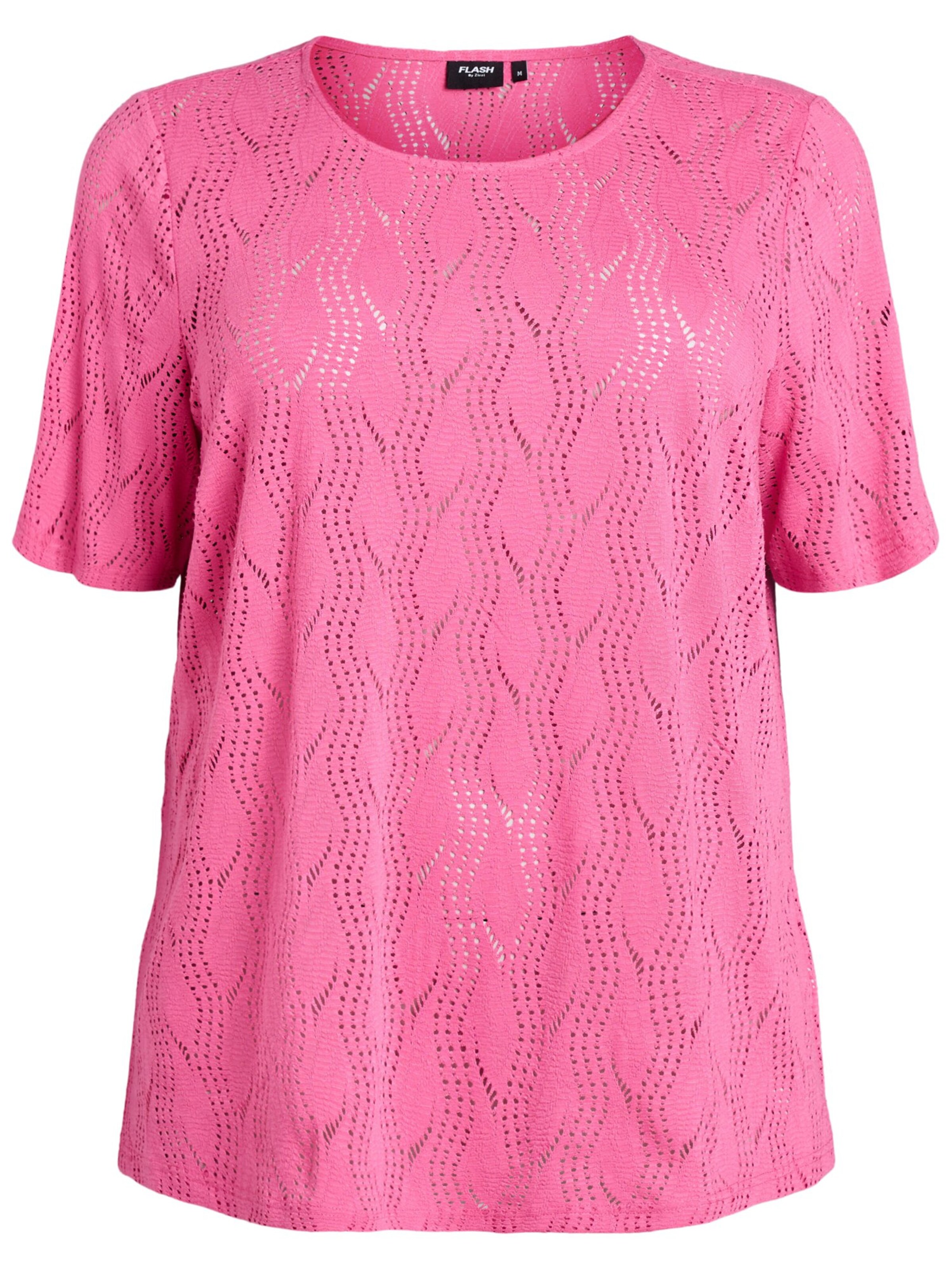 Flash by Zizzi Shirt 'FLellie' in Pink: front