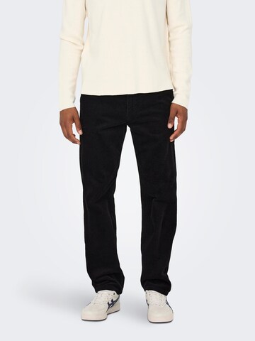 Regular Pantalon Only & Sons en noir : devant