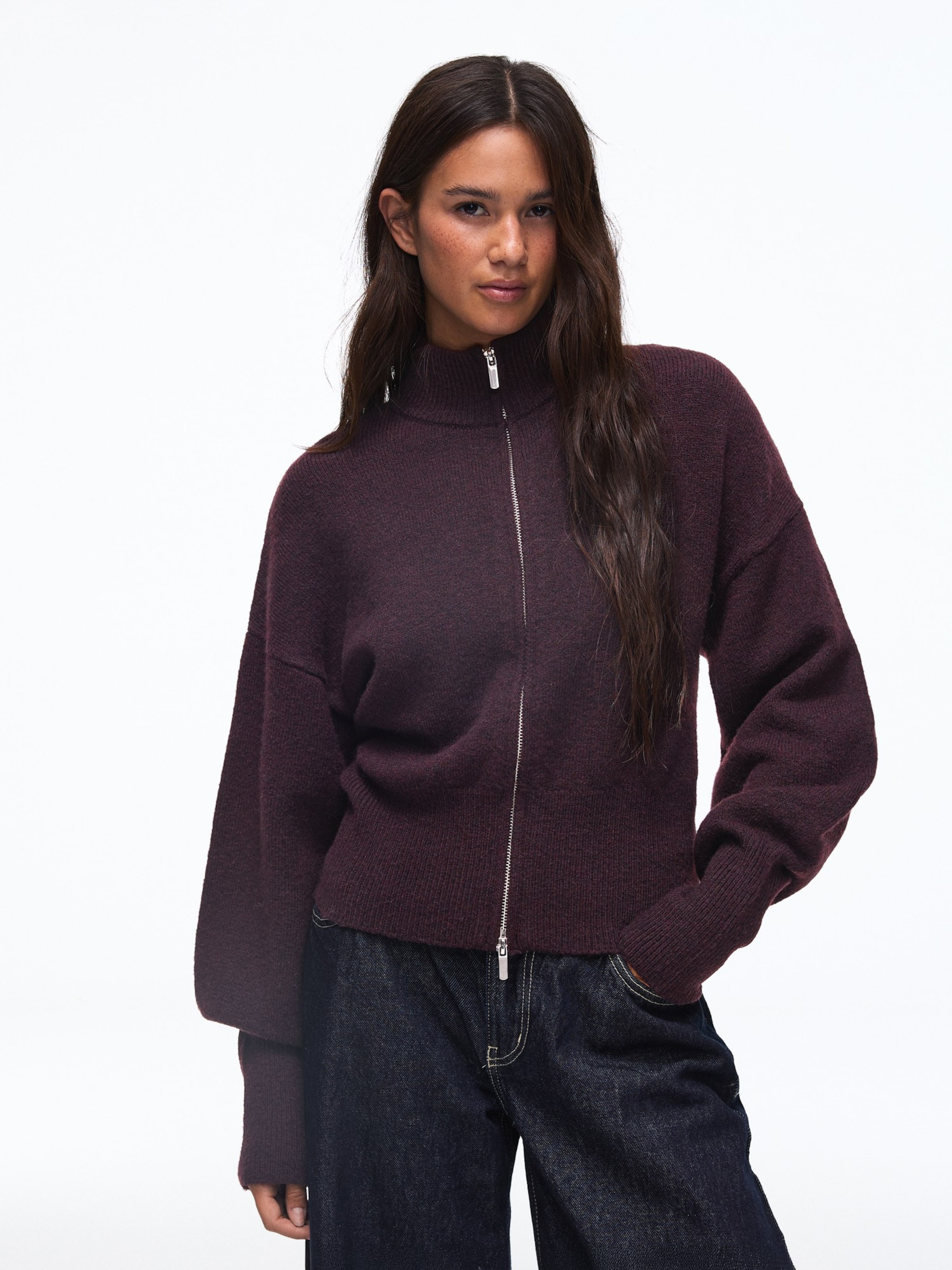 Cardigan Bershka en rouge : devant