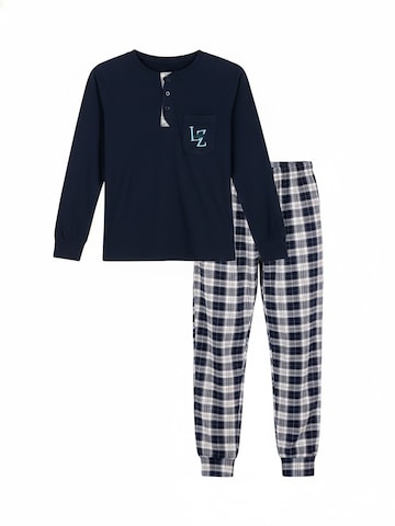 LOREZA Nachtkledij 'Elian' in Blauw: voorkant