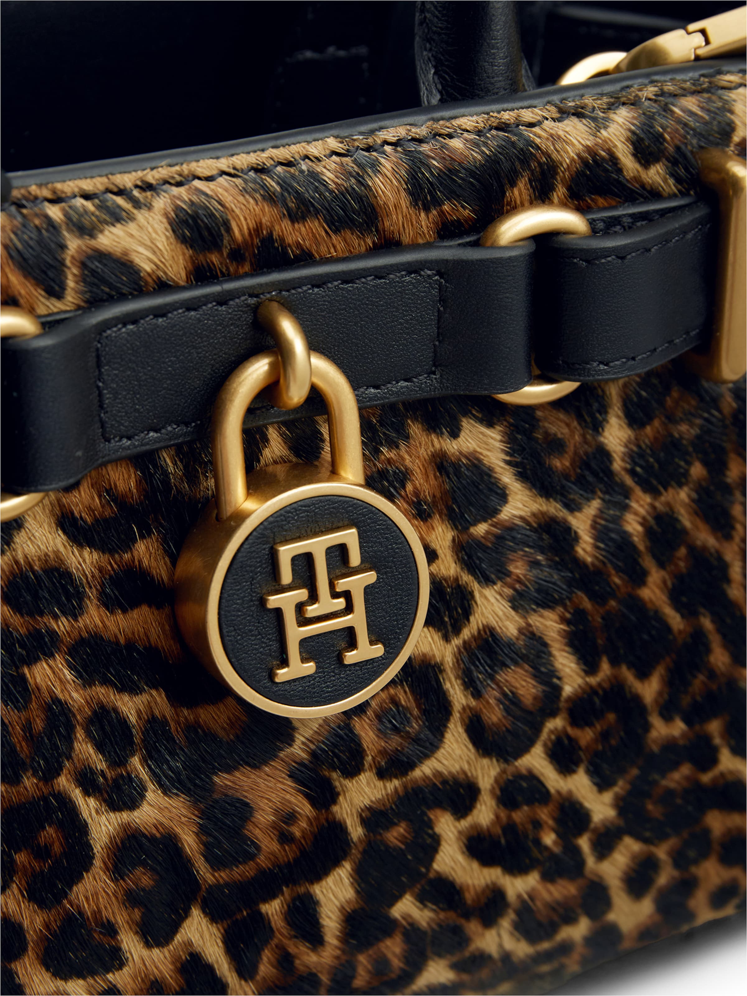 TOMMY HILFIGER - Shopper 'TOTE CHETAAH' en negro
