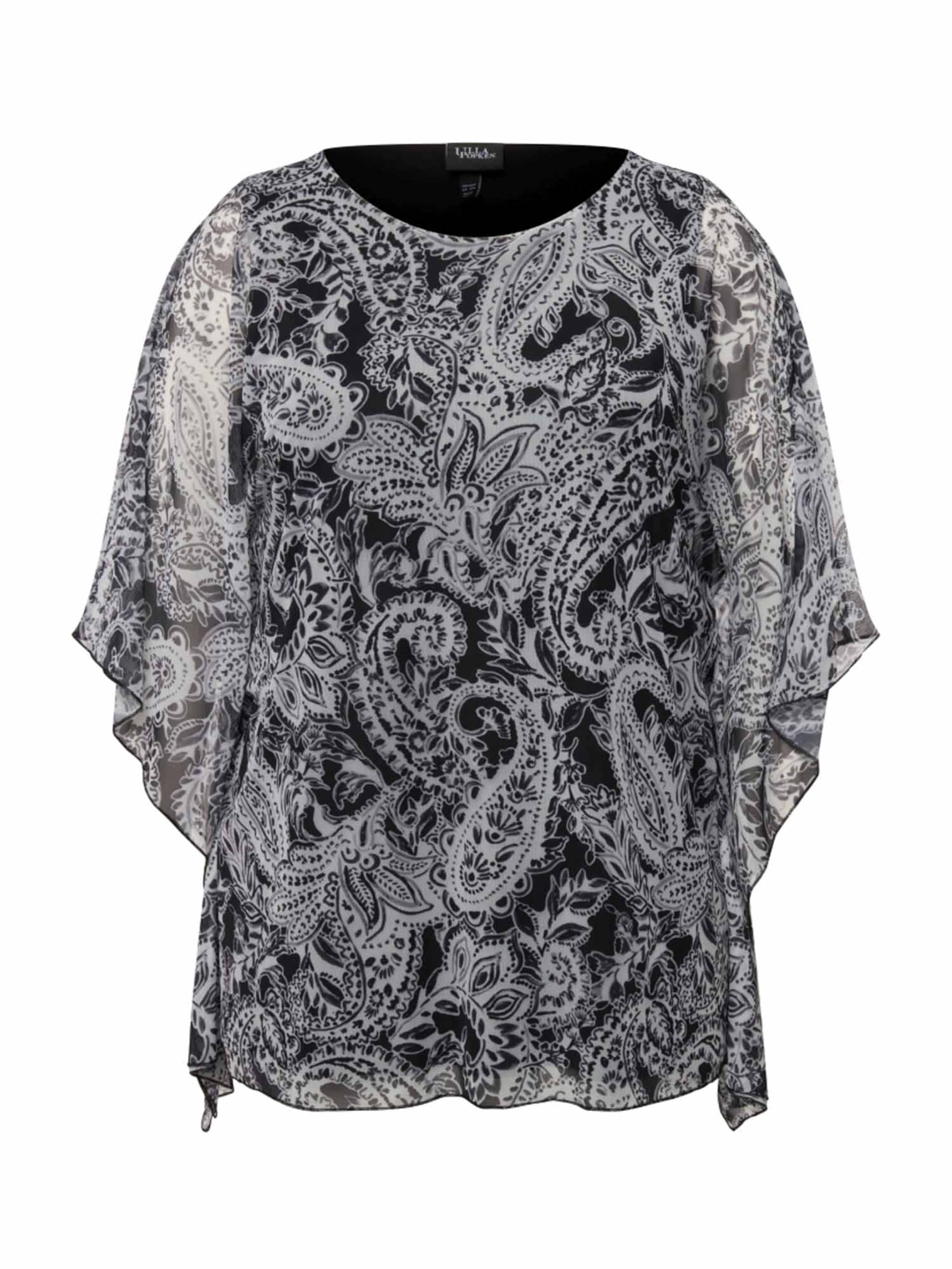 Ulla Popken Pluus, värv must: eest vaates