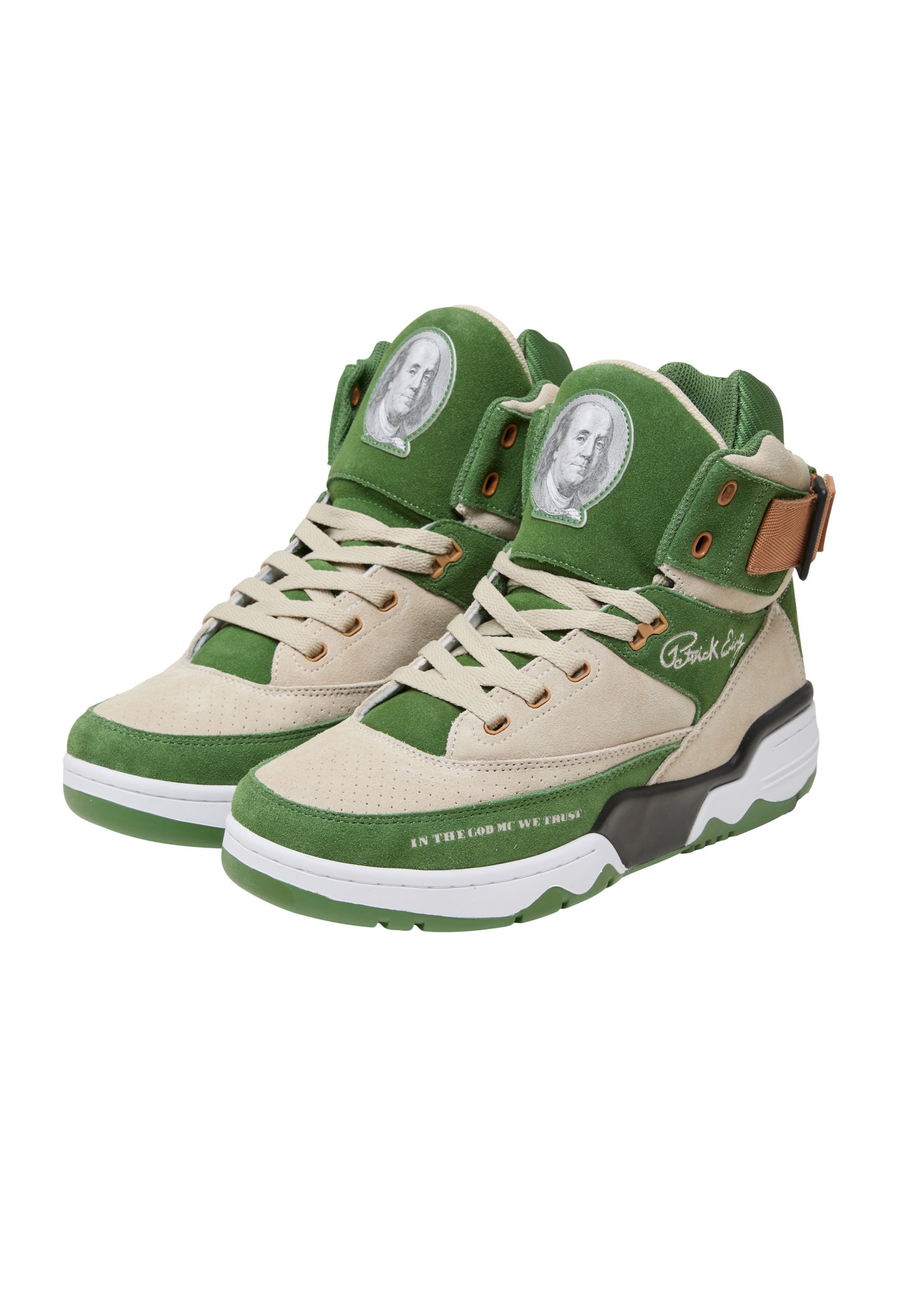 Sneaker alta di Ewing in verde