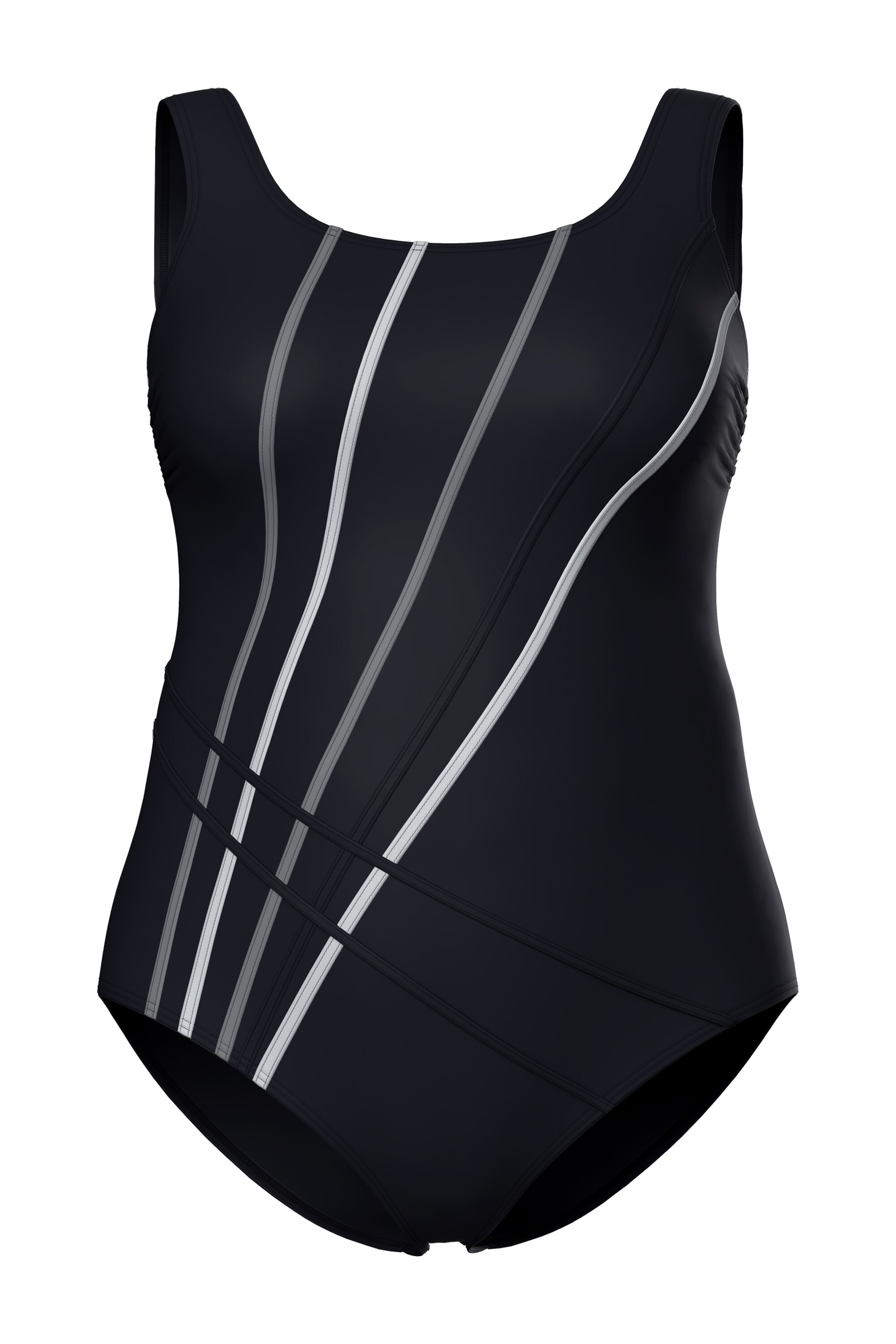 Ulla Popken Swimsuit in Black: front