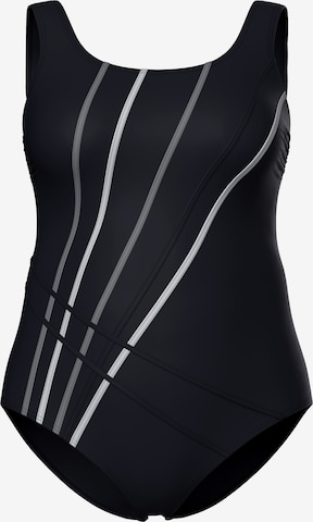 Ulla Popken Swimsuit in Black: front