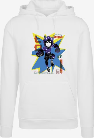 Sweat-shirt 'Big Hero 6 Hiro Manga' F4NT4STIC en blanc : devant