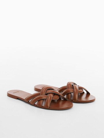 MANGO Mules 'Doblet' in Brown