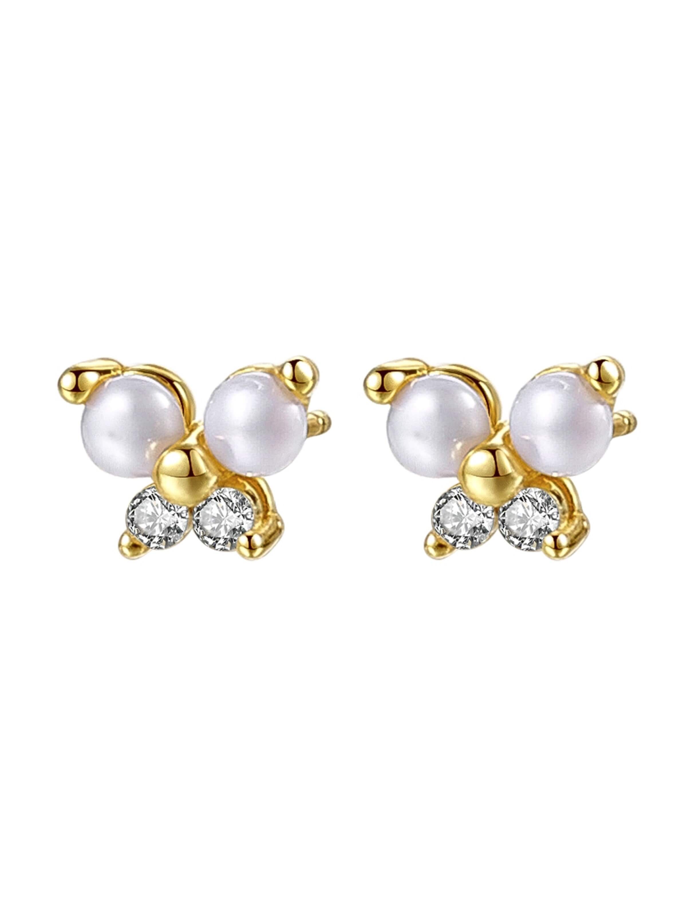 Hey Happiness Ohrringe 'Pearl Wings'‌‌ in Gold
