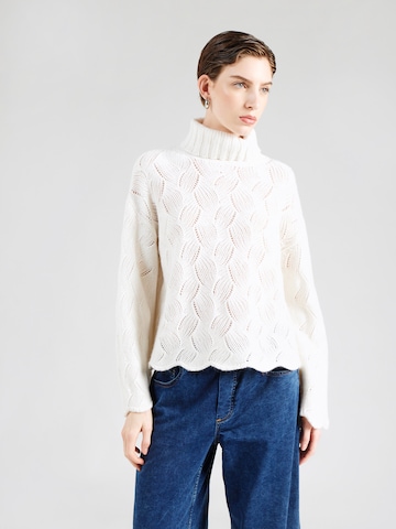 Twinset Oversize sveter - Biela: predná strana