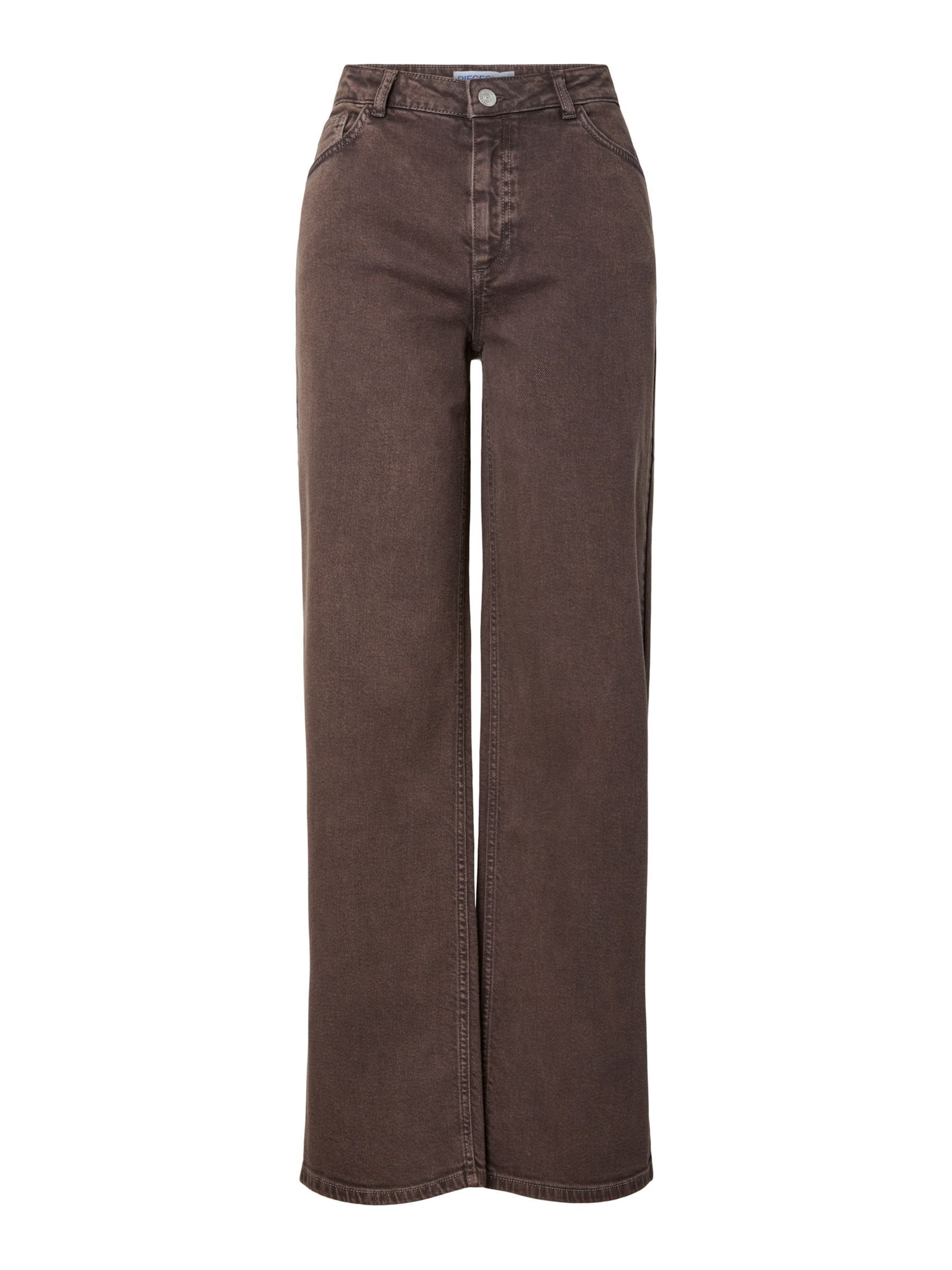 PIECES - regular Vaquero 'PCSilke' en marrón: frente