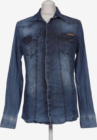 CIPO & BAXX Button Up Shirt in S in Blue: front