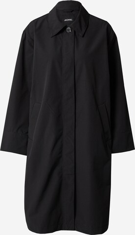 Monki Between-Seasons Coat in Black: front