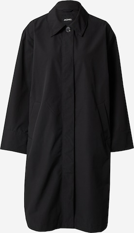 Monki Between-seasons coat in Black: front