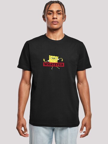 F4NT4STIC T-Shirt 'Spongebob Schwammkopf' in Schwarz: Vorderseite