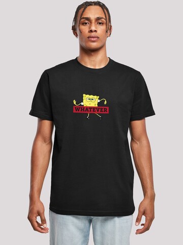 F4NT4STIC Shirt 'Spongebob Schwammkopf' in Zwart: voorkant