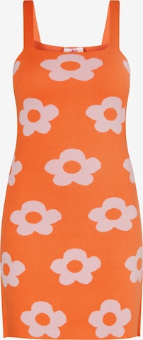 MYMO Knit dress in Orange: front