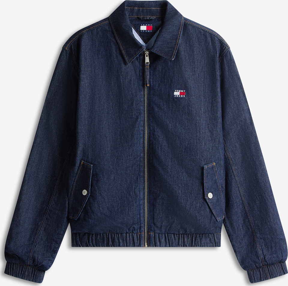 Geacă de primăvară-toamnă de la Tommy Jeans pe albastru: față