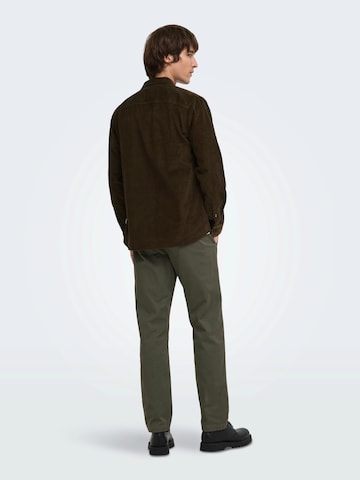 Only & Sons Regular Chino trousers 'ONSWEFT' in Green