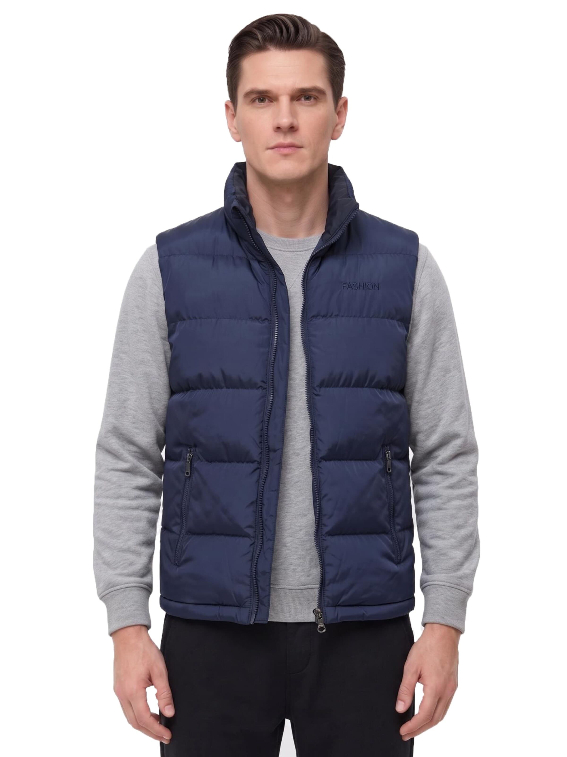 ALLTHEMEN Vest 'Wärmekern' in Blue: front