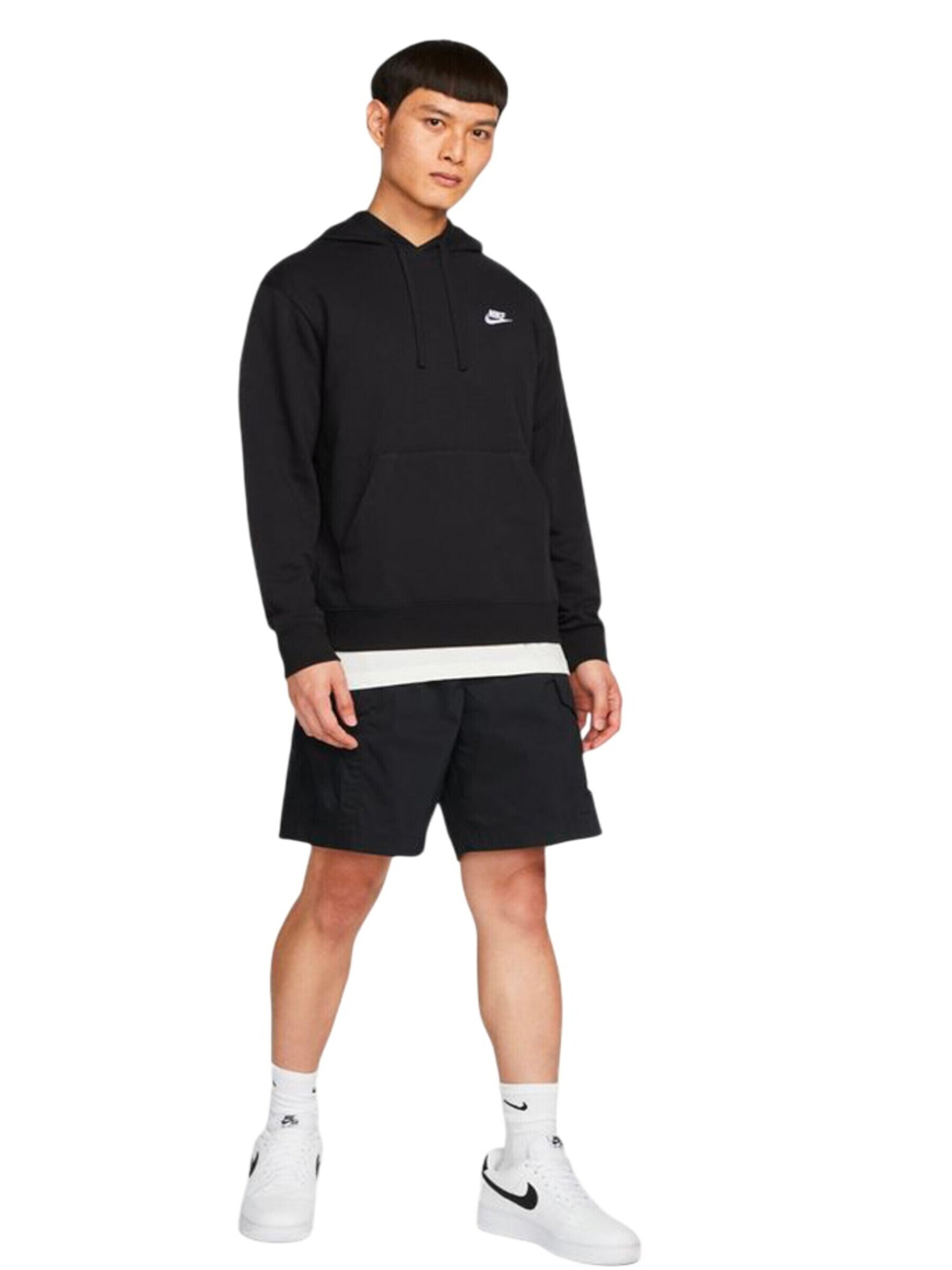 Nike Sportswear Sweatshirt 'Club' in Schwarz