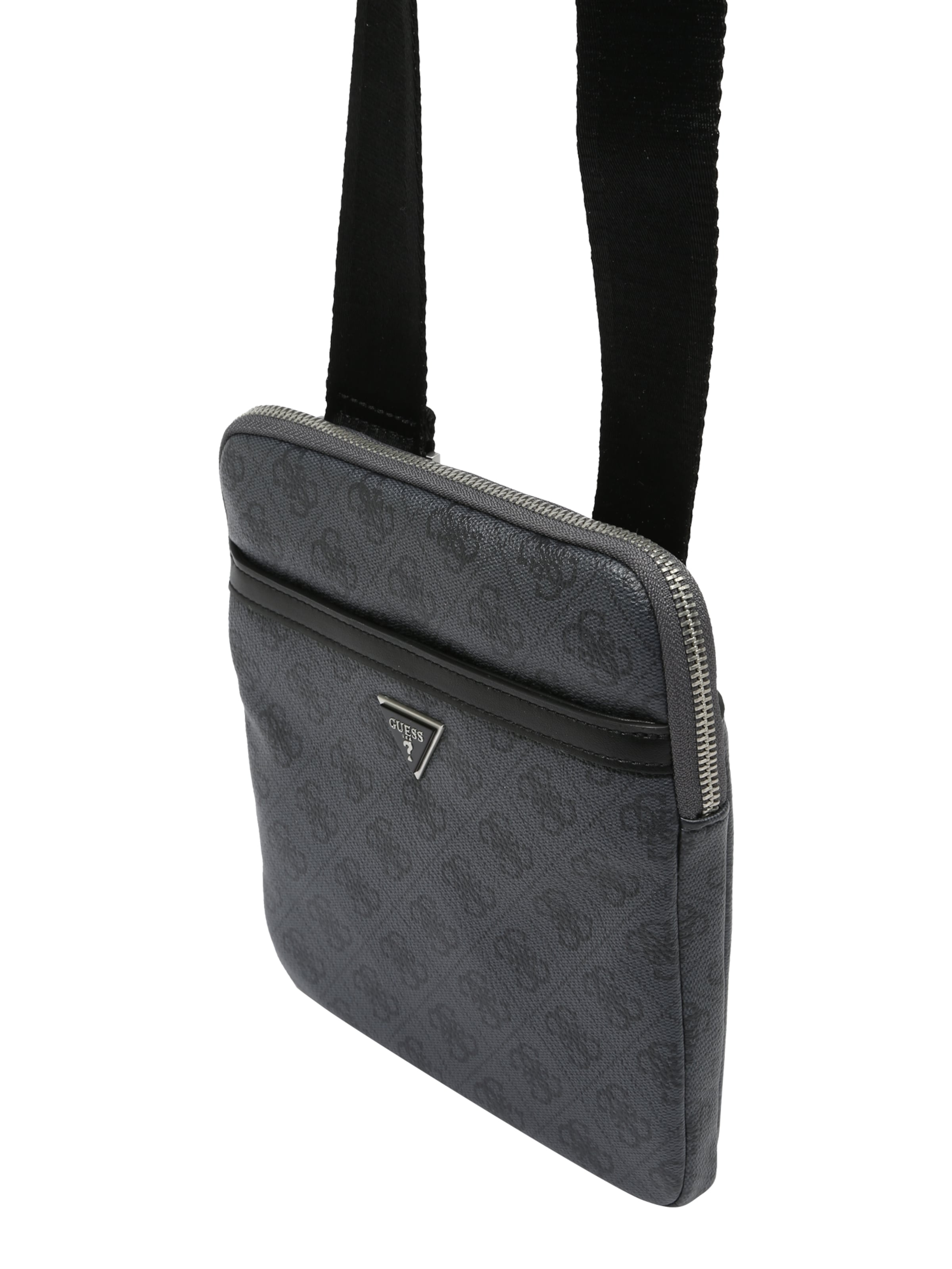 GUESS - Mala de ombro 'MILANO CROSSBODY FLAT' em cinzento