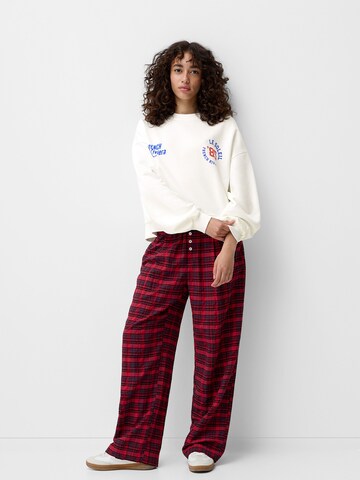 Bershka Sweatshirt in White
