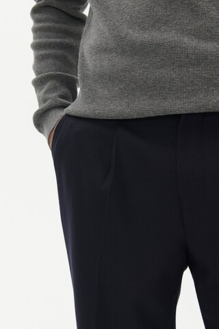 Matinique Tapered Bukser med lægfolder 'MAweller' i blå