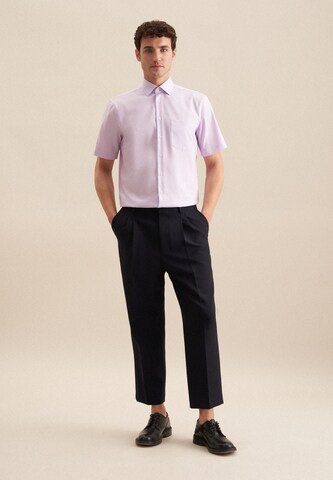 SEIDENSTICKER Regular fit Button Up Shirt 'Smart Essentials' in Purple